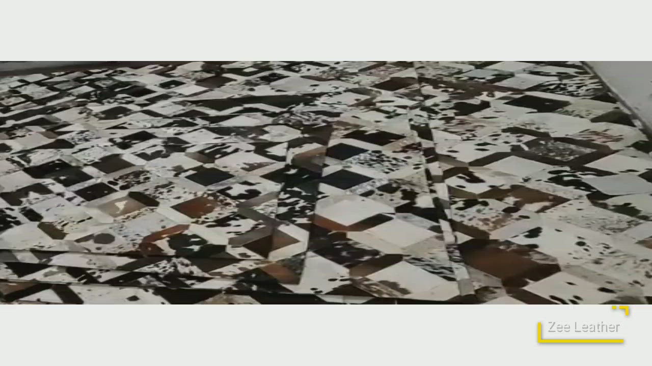 Cowhide patchwork rug